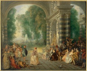 Eine ländliche Feier von Jean Antoine Watteau