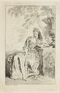 Modische Figuren von Jean Antoine Watteau