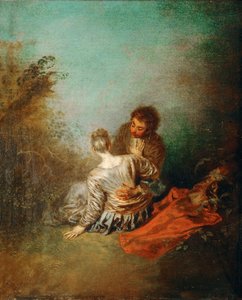 Le Faux Pas von Jean Antoine Watteau