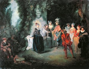 Liebe im französischen Theater von Jean Antoine Watteau