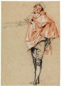 Studie einer Tänzerin mit angespanntem Arm von Jean Antoine Watteau