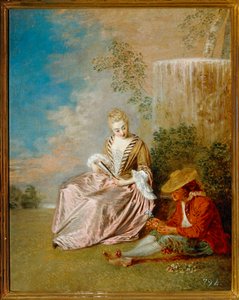 Der schüchterne Liebhaber von Jean Antoine Watteau