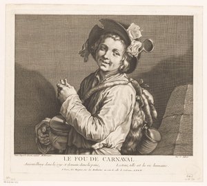 Junge mit einer Rumpelpot (Le Fou de Carnaval)