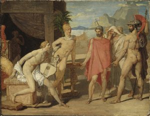 Achilles empfängt die Gesandten von Agamemnon von Jean Auguste Dominique Ingres