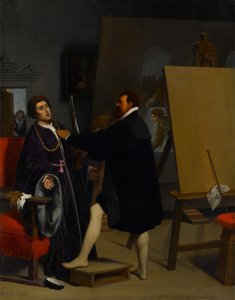 Aretino im Atelier von Tintoretto, 1848
