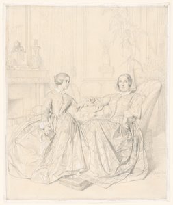 Gräfin Charles d’Agoult (geborene Marie de Flavigny) und ihre Tochter Claire d’Agoult von Jean Auguste Dominique Ingres
