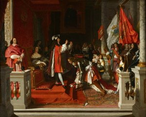 Marschall Berwick erhält vom König Philipp V. von Spanien den Orden vom Goldenen Vlies