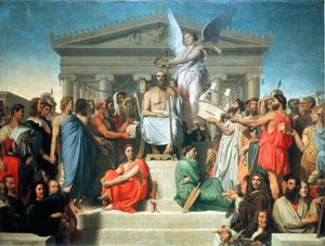 Die Apotheose Homers, 1827 von Jean Auguste Dominique Ingres