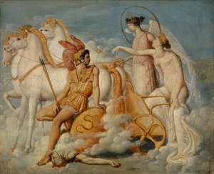 Venus, verletzt von Diomedes, kehrt zum Olymp zurück
