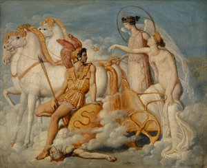 Venus, verletzt von Diomedes, kehrt zum Olymp zurück, ca. 1802