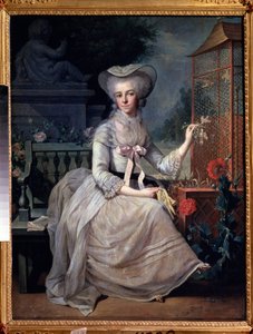 Die junge Dame am Käfig von Jean Baptiste Charpentier