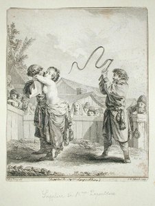 Flehen von Madame Lapoutkine, graviert von Jean Baptiste Tilliard