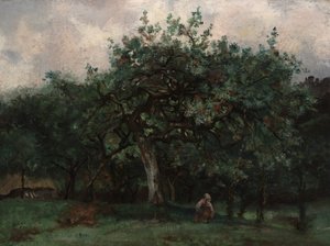 Landschaft mit kleinem Mädchen