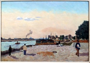 Bercy-Dock um 1874. Gemälde von Jean Baptiste Armand Guillaumin (1841-1927)