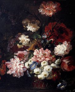 Blumenkorb auf einem Tisch von Jean Baptiste Belin de Fontenay
