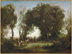 Ein Morgen, Tanz der Nymphen von Jean Baptiste Camille Corot