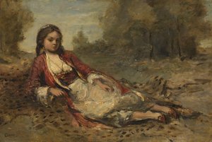 Algerierin von Jean Baptiste Camille Corot