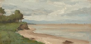 Strand bei Etretat von Jean Baptiste Camille Corot