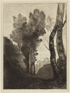 Umgebung von Rom von Jean Baptiste Camille Corot