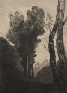 Umgebung von Rom von Jean Baptiste Camille Corot