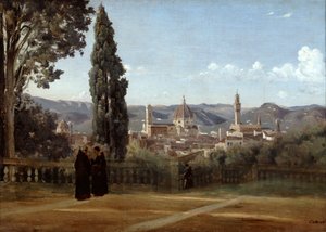 Florenz, Blick von den Boboli-Gärten, 1835-1840
