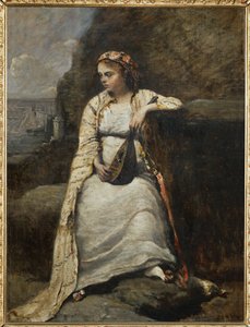 Haydee, junge Frau im griechischen Kostüm von Jean Baptiste Camille Corot