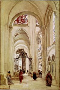 Die Kathedrale von Sens. Gemälde von Jean Baptiste Camille Corot (1796-1875) 1874. Paris, Musée du Louvre von Jean Baptiste Camille Corot