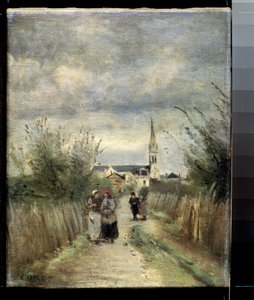 Der Weg zur Kirche in Argenteuil von Jean Baptiste Camille Corot