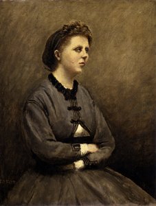 Mme de Larochenoire, Ehefrau des Malers von Jean Baptiste Camille Corot