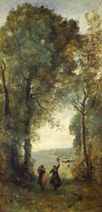 Erinnerung an den Strand von Neapel von Jean Baptiste Camille Corot