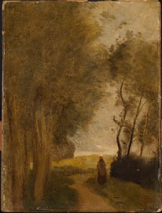 Straße am Waldrand, ca. 1860-65 von Jean Baptiste Camille Corot