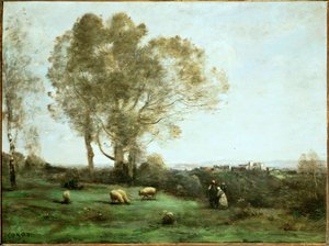 Pastorale Szene von Jean Baptiste Camille Corot