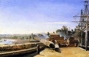 Werft in Honfleur, ca. 1823 von Jean Baptiste Camille Corot