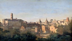 Das Forum vom Farnesischen Garten aus gesehen, Rom, 1826