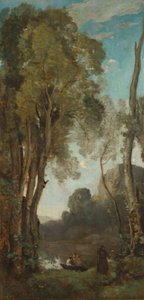 Die vier Tageszeiten (Abend) von Jean Baptiste Camille Corot
