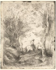 Der Reiter im Wald, große Platte