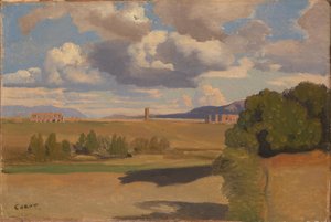Die römische Campagna mit dem Claudius-Aquädukt, ca. 1826