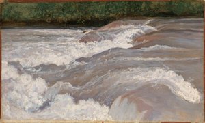 Der Velino oberhalb des Wasserfalls von Terni, 1826