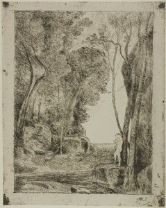 Der junge Schäfer, erste Tafel von Jean Baptiste Camille Corot