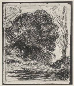 Bäume auf dem Berg von Jean Baptiste Camille Corot