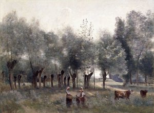 Frauen in einem Weidenfeld