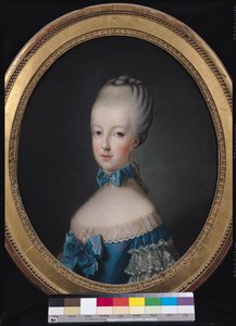 Porträt von Marie-Antoinette de Habsbourg-Lorraine (1750-93) nach dem Gemälde von Joseph Ducreux (1735-1802) 1770