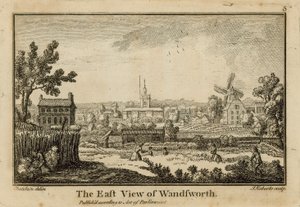 Die Ostansicht von Wandsworth von Jean Baptiste Claude Chatelain