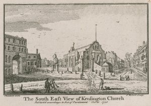 Die Südostansicht der Kirche von Kensington von Jean Baptiste Claude Chatelain