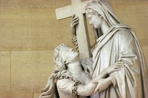 Marie Antoinette (1755-93) gehalten von der Religion, 1825