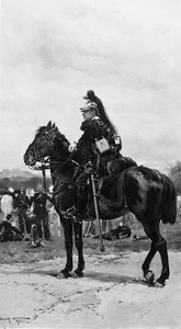 Ein Dragoner zu Pferd, 1876 von Jean Baptiste Edouard Detaille