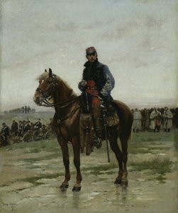 Ein berittener Offizier, 1877 von Jean Baptiste Edouard Detaille