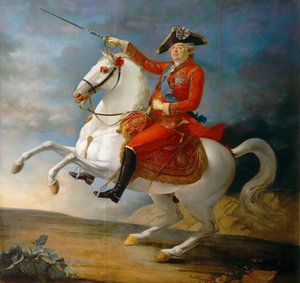 Reiterporträt von König Ludwig XVI., 1754-1793 von Jean Baptiste Francois Carteaux