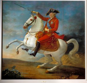 Reiterporträt von Ludwig XVI. (1754 - 1793) von Jean Baptiste Francois Carteaux