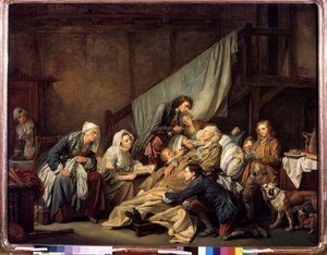 Kindliche Pietät (Der Gelähmte) von Jean Baptiste Greuze